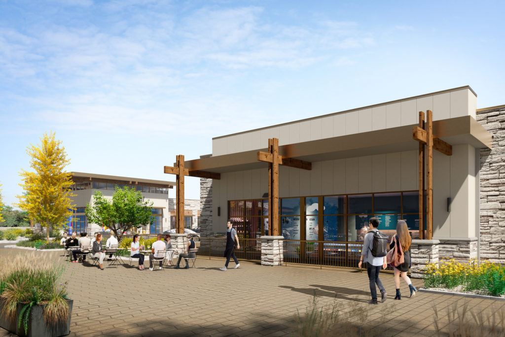Renderings for the Flyway Town Center in Denver Colorado.
