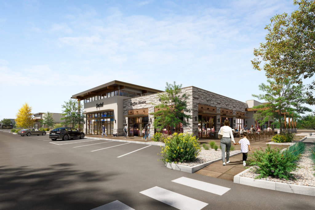 Renderings for the Flyway Town Center in Denver Colorado.