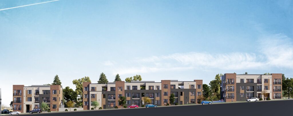 Architecture Renderings for the Edgewater Flats in Denver, Colorado