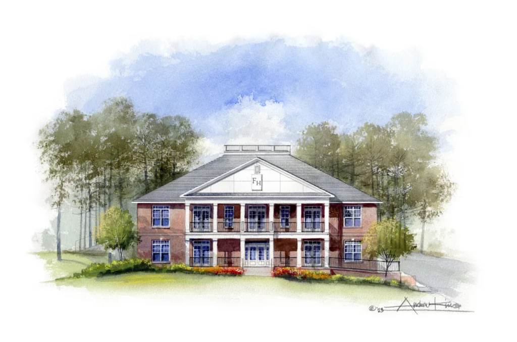 Farmhouse Fraternity Front Elevation