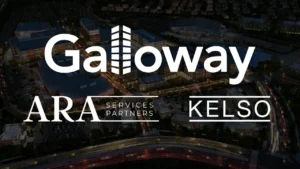Logos of Galloway & Company, ARA Services Partners, and Kelso & Company